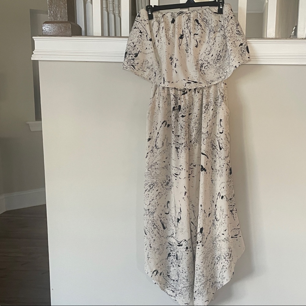 Elegant Cream and Black Women's Jumpsuit